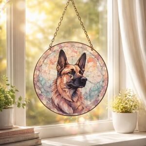 German Shepherd Suncatcher. NEW